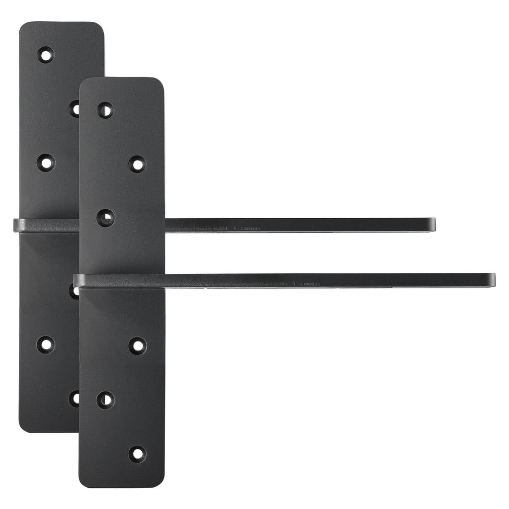 VEVOR T Shelf Brackets 2 Pcs, 200 Lbs/90 Kg Weight Capacity, 12x2.89x12 In / 304.8x73.5x304.8 Mm, Solid Steel Heavy Duty Brackets for Shelves
