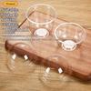 50Pcs Disposable Clear Plastic Cup With Hole Dome Lids Juice Salad Dessert Cups Ice Cream Birthday Wedding Camping Utensils