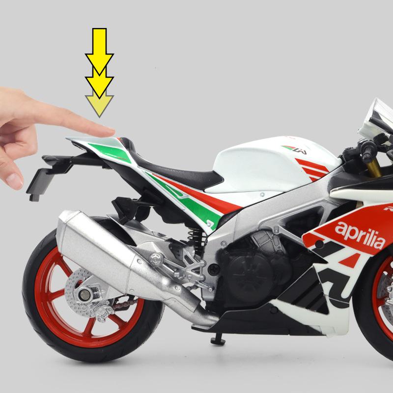 1/12 Aprilia RSV4 RR1000 Rennmotorräder Legierung Motorradmodell Stoßdämpfer Sammlerstück Spielzeugauto Kindergeschenk