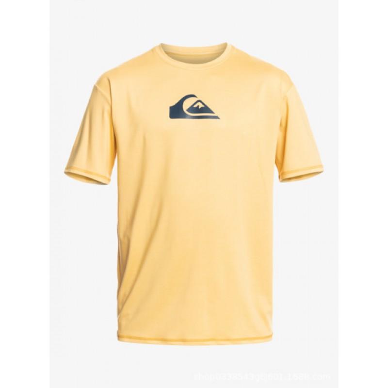 Quiksilver Mens Short Sleeve Rash Guard UV Protection Surf Shirt Diving Swimming Water Sports