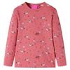 Children's Long-sleeved Pajamas Antique Pink 5 Sizes Available