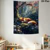 Sleeping Fox Pattern Home Decor Tapestry, Wall Hanging, Decorative RV Wall Cloth.MGT0918152