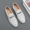Weiße Lederschuhe Herren Party Gesellschaftsschuhe Für Herren Freizeit Leder Bürolotsen Männlich Freizeit Business Loafer Mann