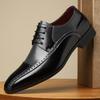 New Shoes for Men Leather Dress Shoes Fashion British Style Pointed Toe Business Casual Shoes