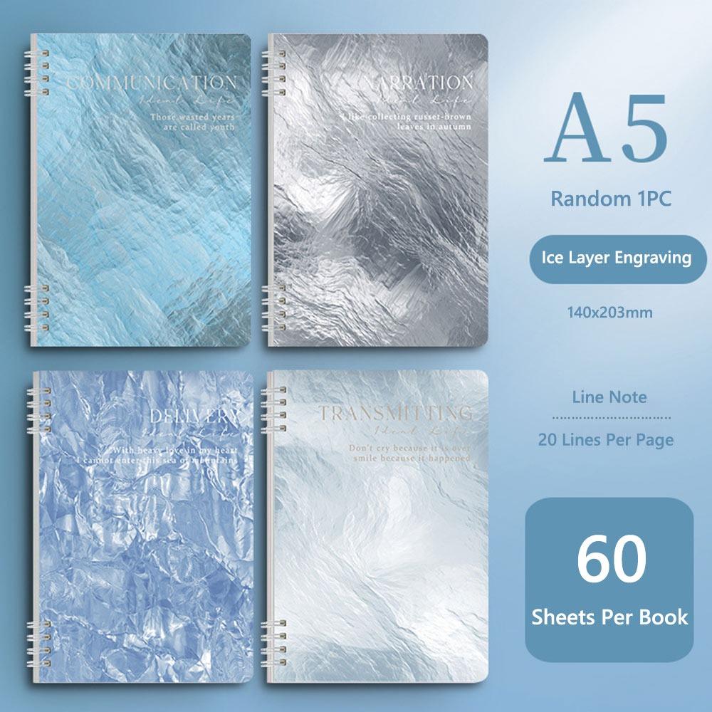 Thickened A5 Spiral Notebooks Color Perforated Pages Notepad Horizontal Line Inner Pages Hand Account Book Hand Account Book