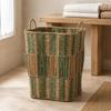 Woven Laundry Basket Rattan Style Hamper Multiple Purpose Storage