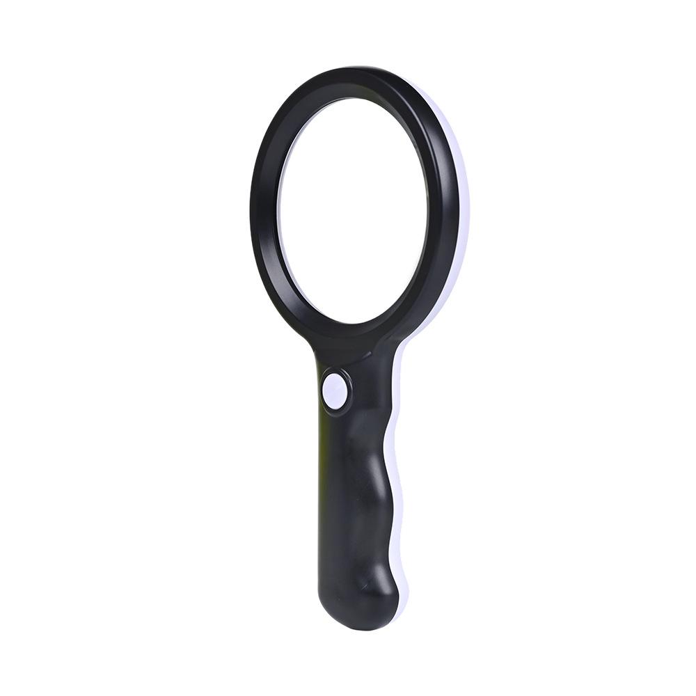 XT‑6904 HD Handheld Magnifying Glass with 30 LED Beads & Adjustable Three-Color Light