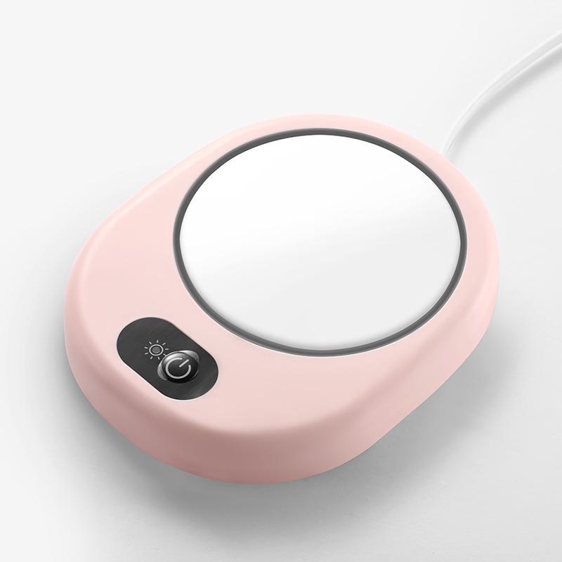 USB-Silent Multi-Functional Cup Warmer: 55° Constant Temp, 3-Speed Adjustable for Dorm or Office