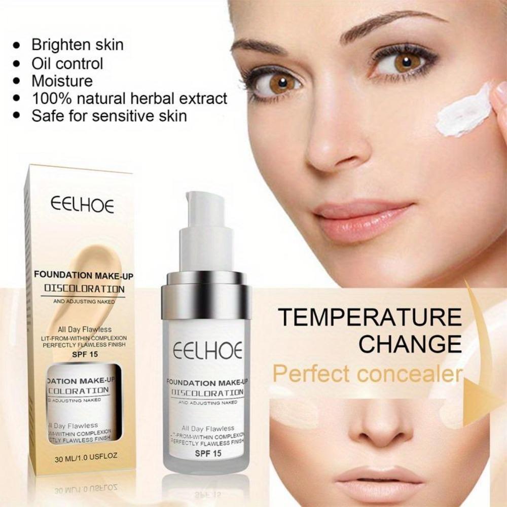 30ml Natural Moisturizing Foundation, Concealer and Waterproof, Long-lasting Moisture, Brightens Skin Tone