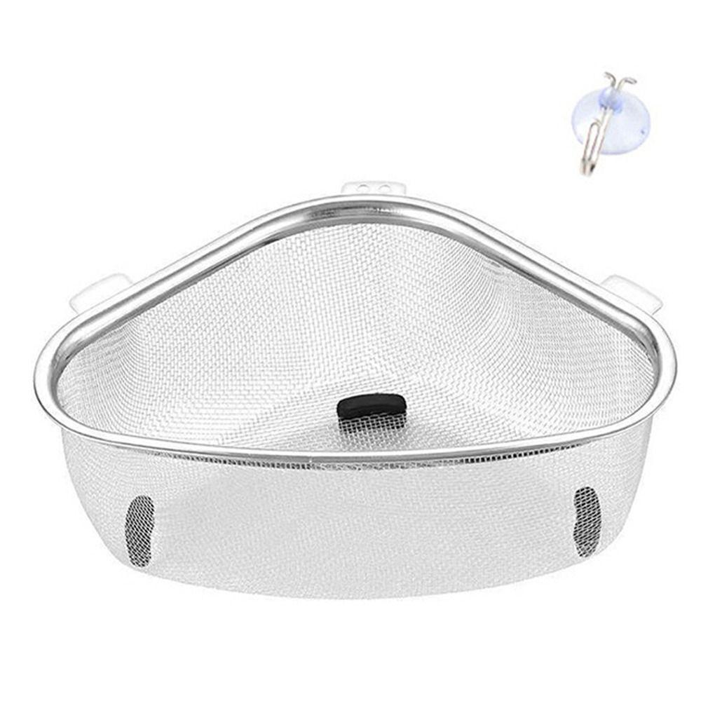 Stainless Steel Sink Drain Basket Multi-functional Household Kitchen Garbage Filter Screen Large Capacity Non-slip