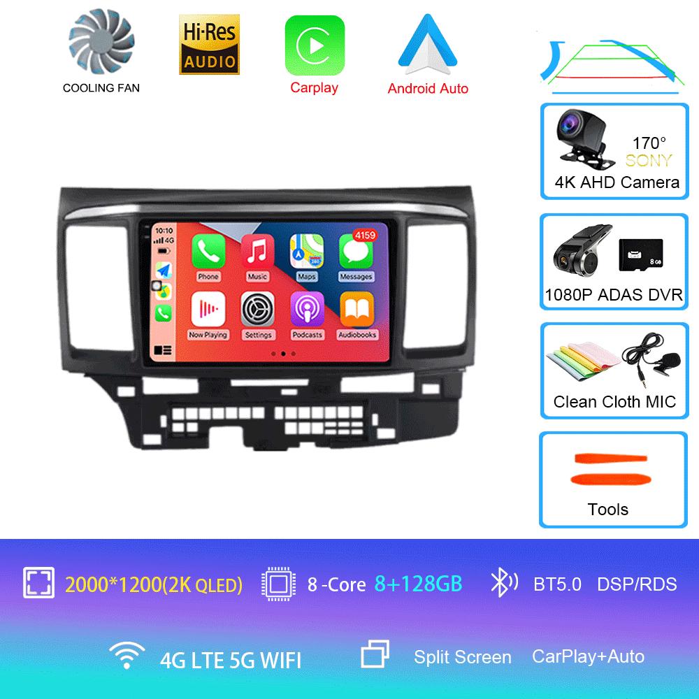 Android 14 For MITSUBISHI LANCER 9 10 X 2008 2009 2010 2011 - 2016 9Inch Stereo Audio Car Radio GPS Player Carplay Auto Screen