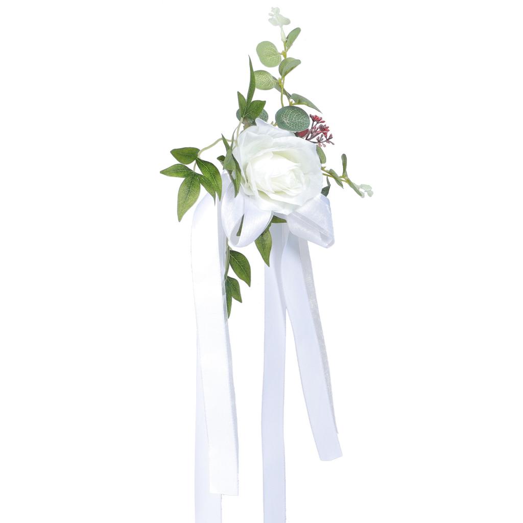 Artificial Chair Back Flower Decor Simulation Floral Ornament For Wedding Party Chair Decor Festive Scene Layout Fake