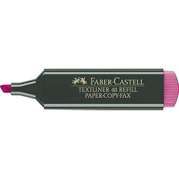Highlighter Pen - Faber-Castell 48-28 Text Liner - Pink - Pack of 10