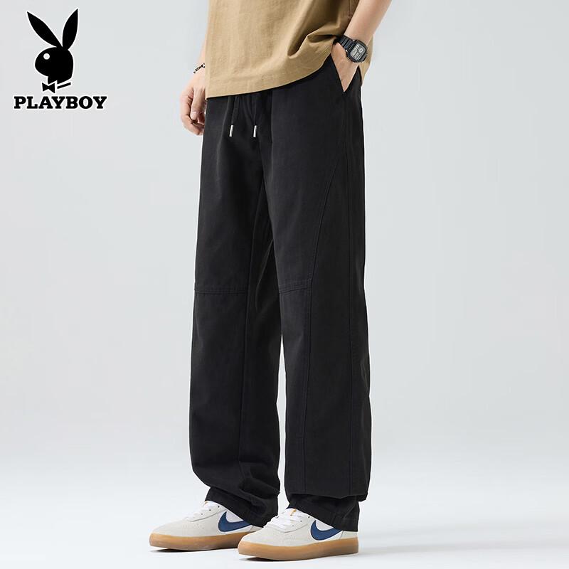 

PLAYBOY Men s Wide-Leg Straight Casual Pants 38