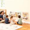 Wooden Busy Board, 5 in 1 Activity Wall Panels for Kids 3+ Years, for Daycare, Playroom, Home