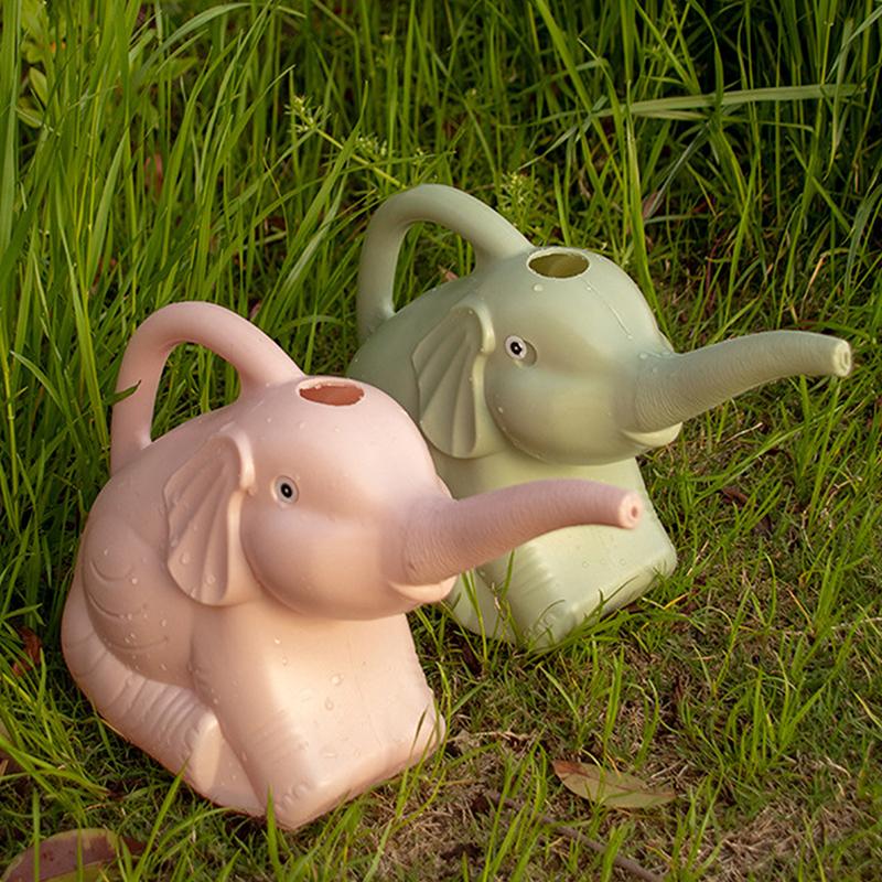 Cute Plastic Elephant Shape Watering Pot Can Plant Outdoor Irrigation Gardening Tools Equipment Garden Supplies Home Accessories