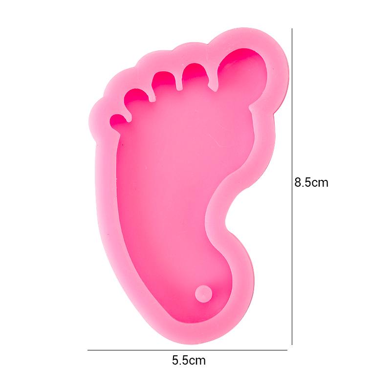 Heart Shape Keychain Casting Silicone Molds Dog Paw Print Resin Molds for Key Chain Pendant Making Epoxy Resin Craft Jewelry DIY