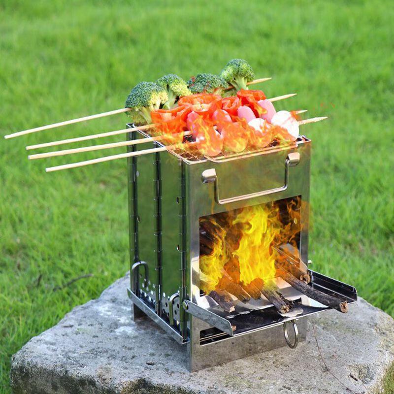 Outdoor Folding Stainless Steel Camping Wood Stove