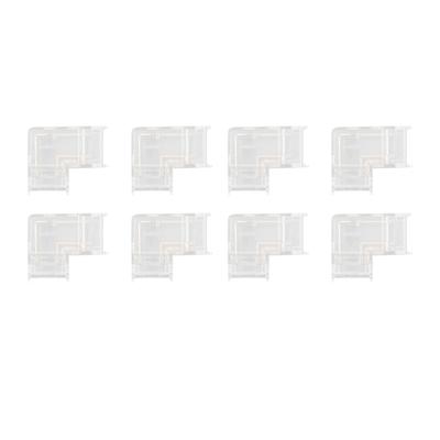 8 Stück LED Streifen Licht Verbinder Professionell Transparent 3-Pin L-Form COB Verbinder für COB LED
