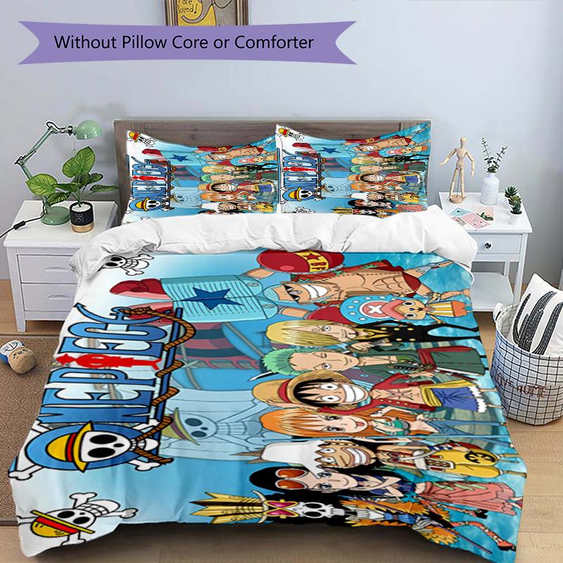 3pcs Duvet Cover Set (1*Duvet Cover + 2*Pillowcase, Without Core), One Piece Print Bedding Set, Bedroom Decor, All‑Season, Birthday Gift