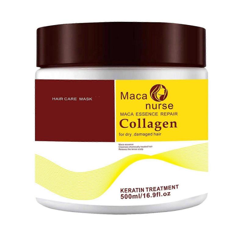 Collagen Hair Treatment Deep Repair Conditioning Argan Oil Collagen Hair Mask Essence for Dry Damaged Hair All Hair Types 16.90 oz 500ml