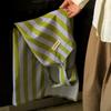 Polyester Green Striped Apron Oil Proof Waterproof Apron Cooking Apron Coffee Shop
