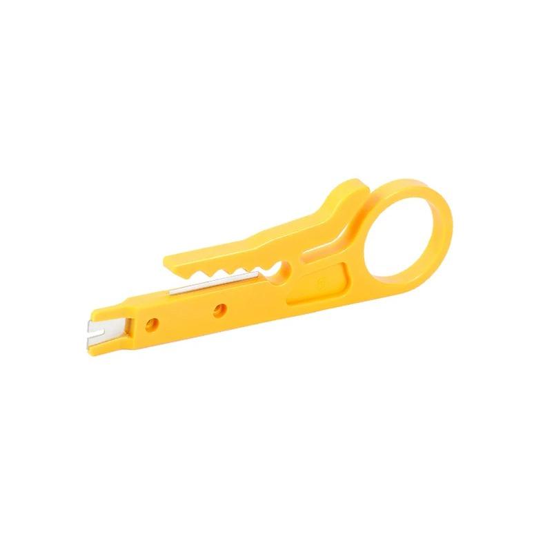 3pcs black/blue/yellow portable wire stripping pliers small wire stripping knife wire cutting tool network cable crimping pliers
