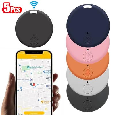 5pcs Smart GPS Tracker Mini GPS Locator Anti Lost Alarm Wallet Keychain Bluetooth Trar Keychain Pet Childs Tracker Keys Finder
