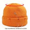 1pc Dark Elastic Knitted Hat with One Pin and Three RingsFor Girls, Without Border