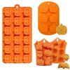 Halloween Nonstick Silicone Pumpkin  Skull Bat Ghost Shape Chocolate Candy Food Baking Tray Pudding Cookie Cake Mould
