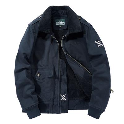 New Lamb Wool Coat for Men In Winter Thickened Fur Collar and Velvet Workwear Cotton Jacket Men's Casual Jacket