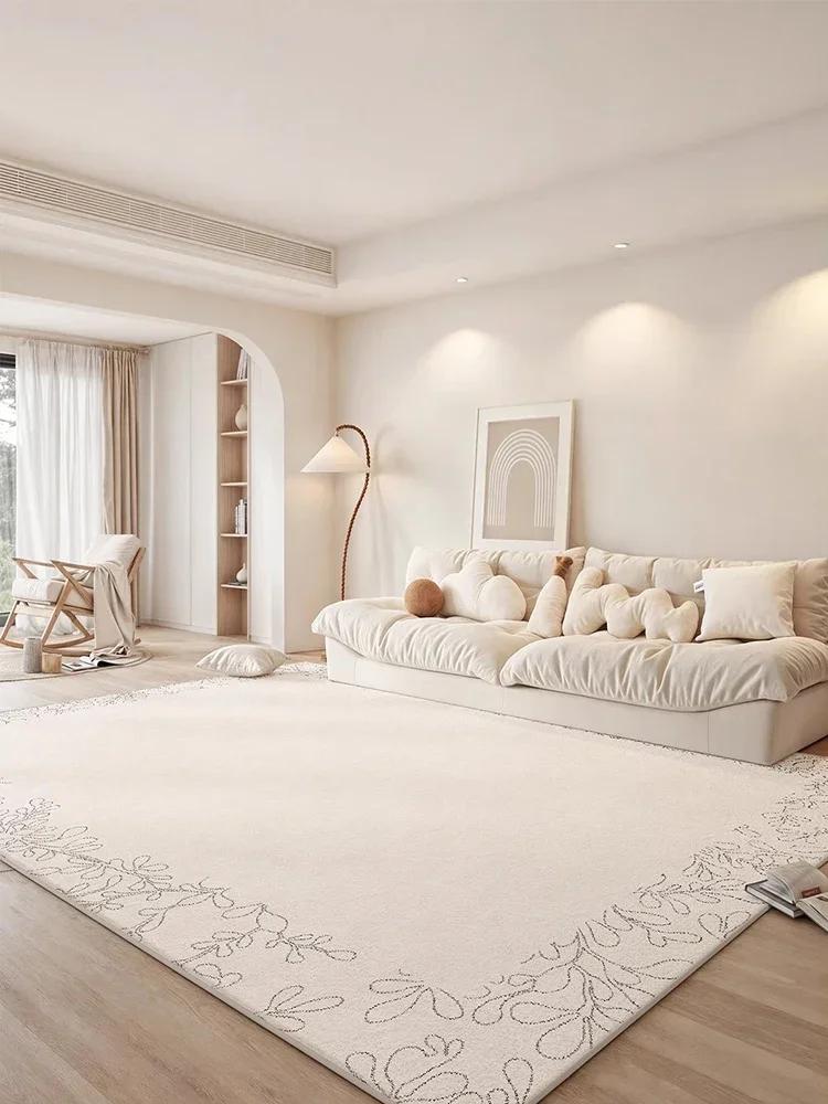 Log Texture Beige Forest Area Rug Modern Light Luxury Living Room Carpet Soft Machine Washable Bedroom Decorative Floor Mat