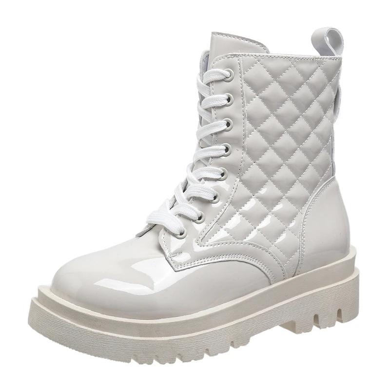 Fashion 2025 New Ankle Boots for Women Fashion Women's Boots Lace Up Shoes for Women Motorcycle Boots Botines Ladies Botas De Mujer