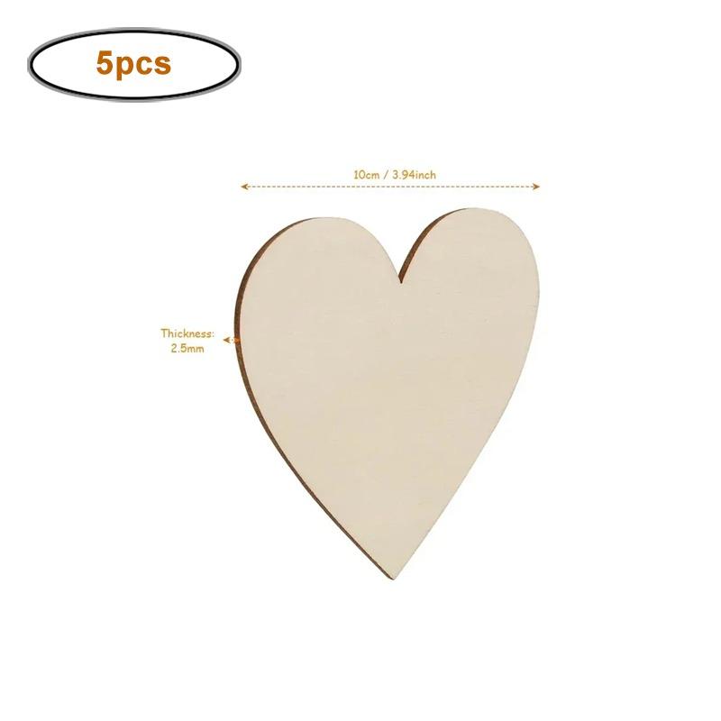 1-15cm Unfinished Wood Heart Slices, Natural Blank Wooden Hearts for DIY Crafts, Art, Painting, Wedding, Valentine's Day Decor