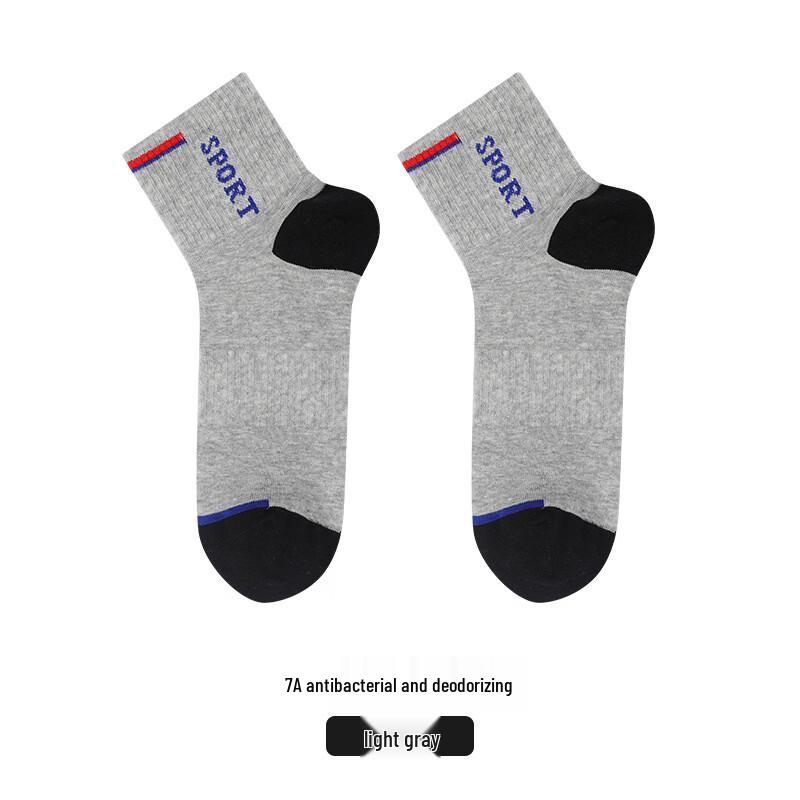 

LangSha Men s Antibacterial Odor-Resistant Sports Mid-Calf Socks 5-Pack