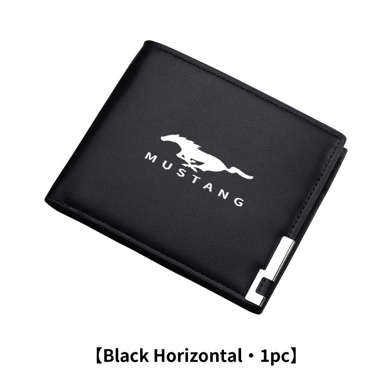 YYQO6 For Ford Car Logo Men Short Foldable Credit Card Holder Leather Money Wallet Accessories Focus mk2 mk3 mk4 Fiesta Ranger