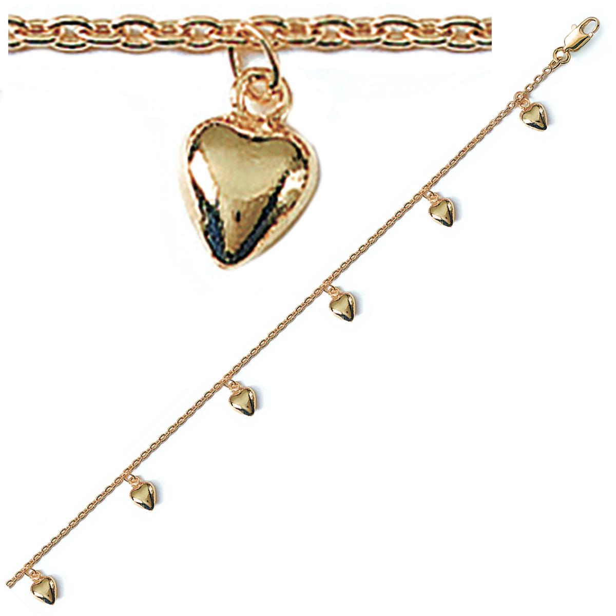 

Les Trésors De Lily [L4631] - Chaîne Cheville plaqué or Love doré - 23 cm 8 mm
