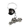 New Creative Motorcycle Keychain Men Women 3 Colors Locomotive Helmet Metal Holder Pendent Key Ring Bag Decoration Jewelry