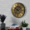 Clock Hand-Crafted Wood And Brass Analog Wall Clock / 8 Inches(20 Cm'S)/ Pure Brass/Hand-Hammerred Art Work/Antique Finish
