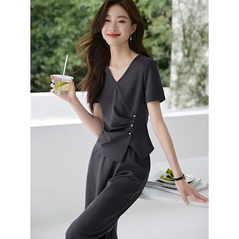 Mohanyimei Elegant New Chinese Style Women's Two-Piece Set