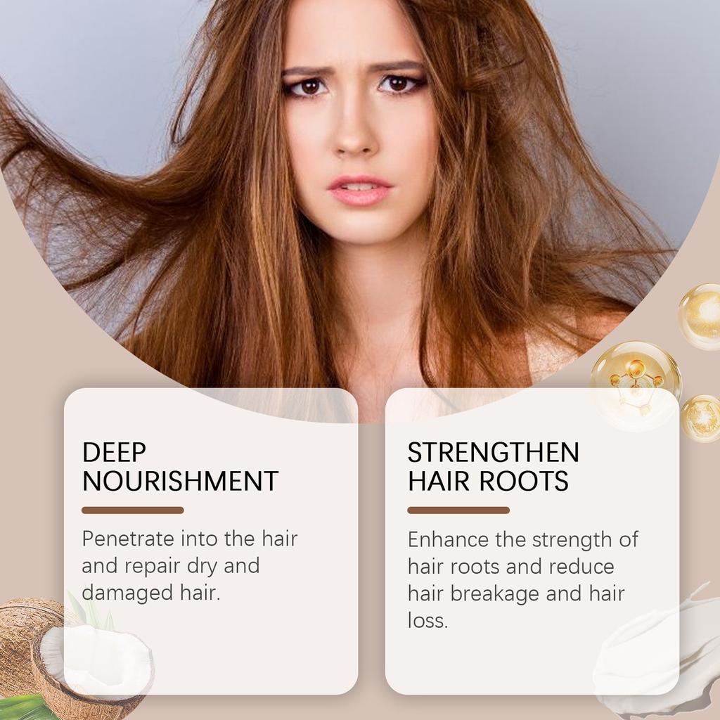 Hair Mask, Healthy Hair Repairs Split Ends, Dry, Damaged Hair, Deep Moisture Smooth Mask For Women And Men