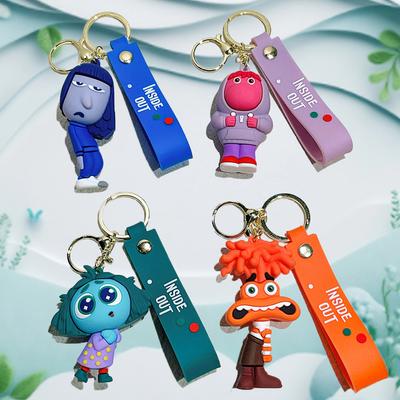 Vice-versa 2 Film Joie Tristesse Peur Dégoût Figurines Porte-clés Dessin Animé Porte-clés Sac Porte-clés Voiture Porte-clés Cadeaux de Noël