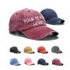 European American-style Dad Cap Washed Baseball Cap 100% Cotton Soft Crown Embroidered Logo Distressed Finish Sun-protective