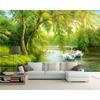 Swan Lake 3d Mural Forest Wallpaper Living Room Bedroom Background Wall Mural