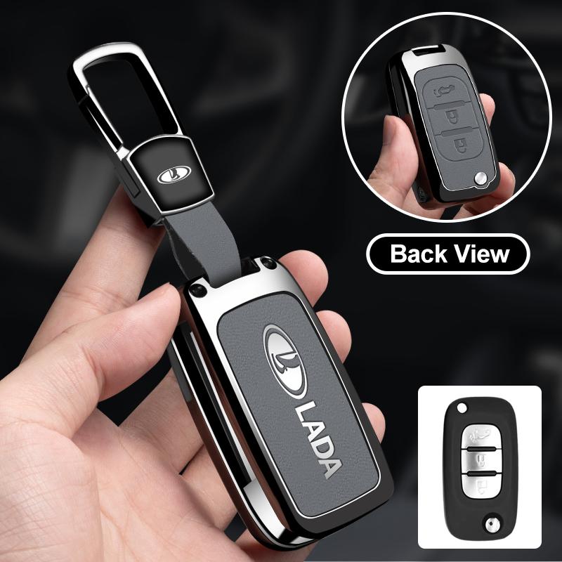 Car Zinc Alloy Key Case Bag For Lada Vesta Niva Samara Kalina Largus Priora Xray Granta Cross Key Shell Decoration Accessories