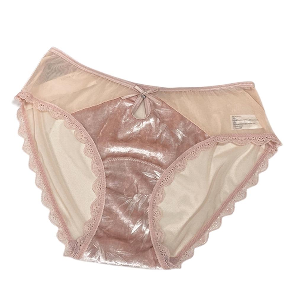 Transparent Lace Mesh Panties Chinese Style Underwear for Women Seamless Briefs Gifts