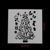 652F 7 Pcs Baking Mesh Christmas Stencil Baking Decorating Tool Gift for Baking Lover