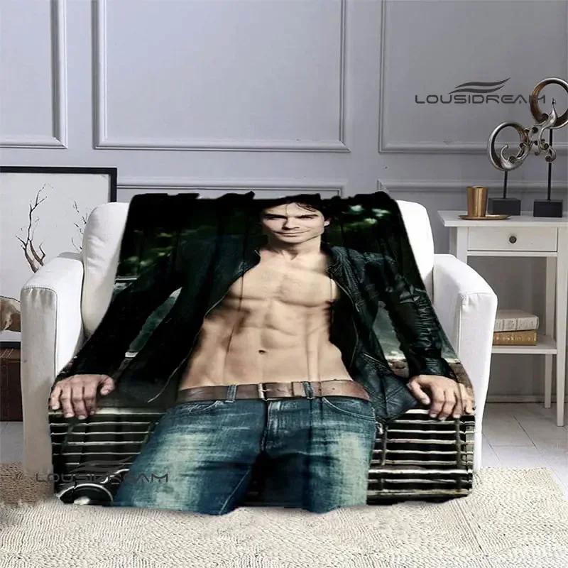 The Vampire Diaries Damon salvatore coperta coperta in flanella coperta per casa e viaggio coperta calda per bambini fodere per letto regalo di compleanno