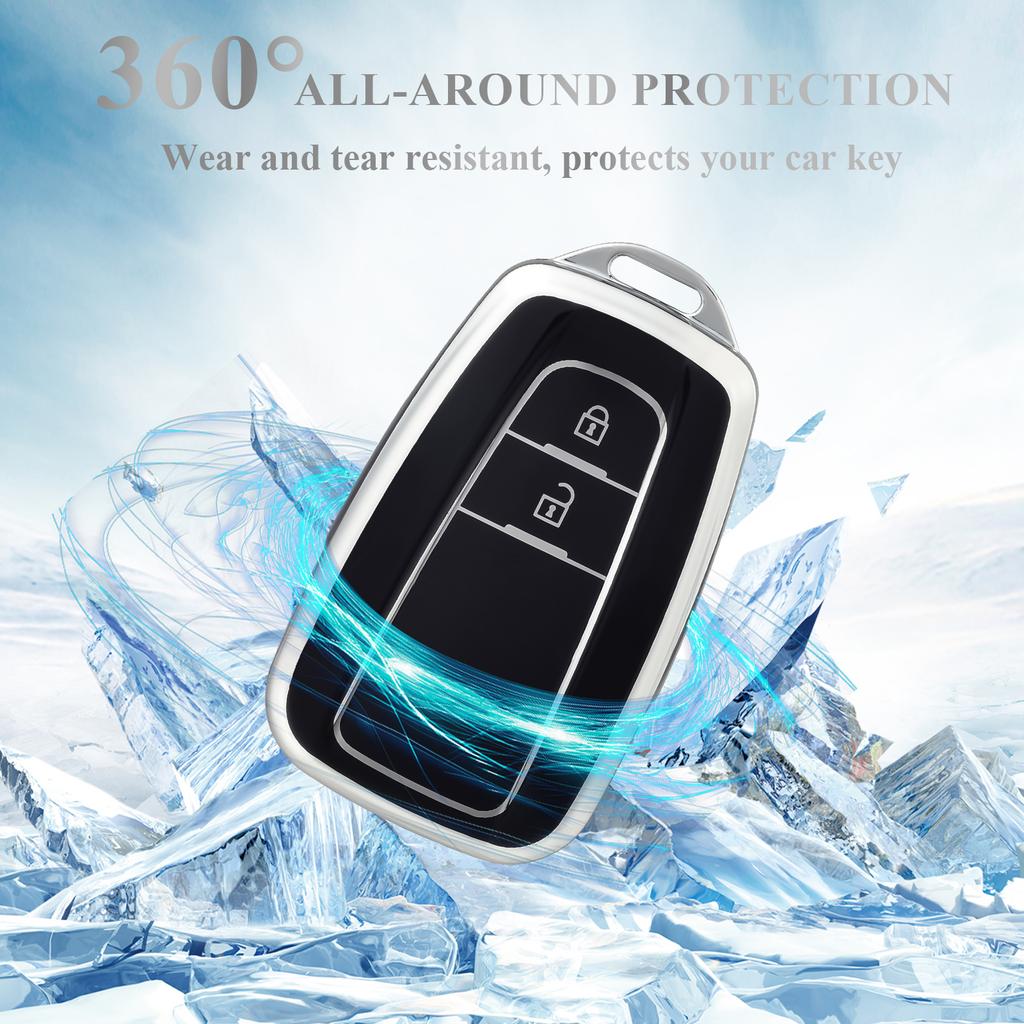 2 3 Buttons Car Key Case Cover For Toyota Prius Camry Corolla Chr C-Hr Rav4 Land Cruiser Prado Hilux Key Fob Protective Shell