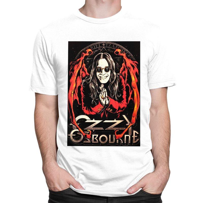 Custom Classic Heavy Metal Rock Ozzy Osbourne T Shirt Men ShortSleeve Tshirts Casual Tee Pure Cotton Oversized Tshirts Gift